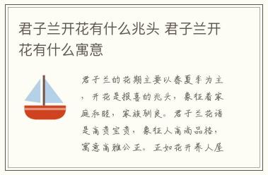 君子蘭開(kāi)花有什么兆頭 君子蘭開(kāi)花有什么寓意