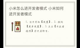 小米怎么進(jìn)開發(fā)者模式 小米如何進(jìn)開發(fā)者模式