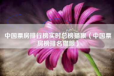 中國票房排行榜實(shí)時(shí)總榜貓眼（中國票房榜排名貓眼）