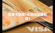 信用卡逾期1年如何協(xié)商處理？