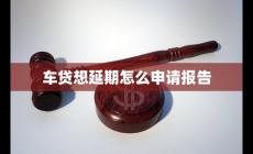 車貸想延期怎么申請報告