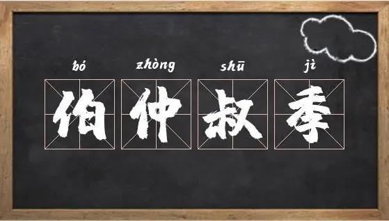 中國(guó)古代長(zhǎng)幼排行：孟、伯、仲、叔、季