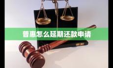 普惠怎么延期還款申請 普惠怎么延期還款申請呢
