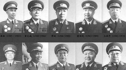 中國(guó)的十大將軍排名（中國(guó)十大將軍排名）